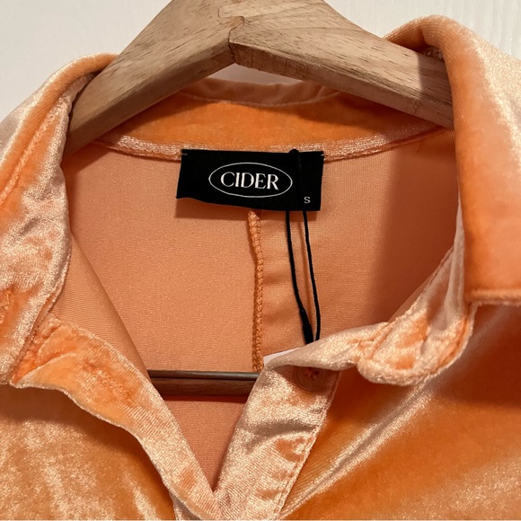 NWT Orange Cider Gathered Velvet
Dress - Picture 3 of 7